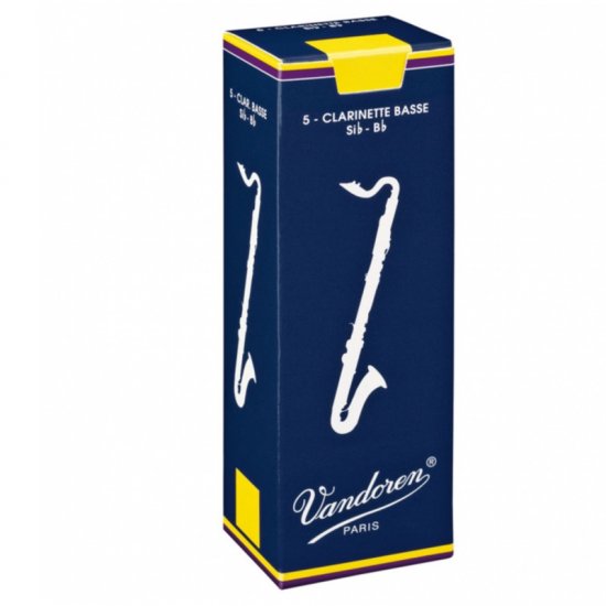 Vandoren Traditional Bass Clarinet Reeds, (Box 5) Strength 2